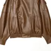 Chaqueta de Piel Sintética Simple Versátil de Moda Nueva Primavera 2026 para Mujer 4391872