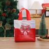 Bolsas No Tejidas Estampadas con Lazo Transfronterizas, Bolsas de Tote Navideñas Europeas y Americanas, Bolsas de Regalo de Moda Festiva para Niños