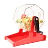 Selector de números de bola bicolor de manivela 2.7cm Bola Bola de la suerte Girador Mesa de ping-pong Accesorio Máquina de lotería