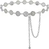 Corrente de cintura com pingente de metal atmosférico transfronteiriço acessórios femininos nova moda tendência corrente corporal de garota popular corrente de cinto para vestido