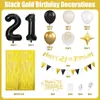 Paquete de Banderín de Globo Digital Negro Dorado Nuevo de 32 pulgadas para Fiesta de Aniversario Cumpleaños Decoración Globo