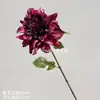 Flor de dalia artificial de un solo tallo para decoración de bodas y del hogar, accesorios para fotografía, dalia para exhibición de comercio exterior, exquisita crisantemo oriental
