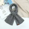 Bufanda de Mezcla de Lana Estilo Coreano para Otoño e Invierno con Bufanda Corta Retorcida para Mujer Bufanda de Lana Tejida Cálida