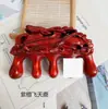 Pente de lótus de jacarandá, pente de madeira para massagem com dentes largos, pente de lótus de sândalo, pente para massagem corporal nas costas, suprimento ao vivo