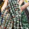Pedras Naturais Ágata de Sangue Africana Fosca Contas Soltas Produtos Semi-acabados Pulseira Acessórios DIY Pulseira Contas de Pedra Natural Contas Redondas