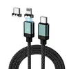 Cabo de Dados Magnético Super Rápido Tipo-C de Duas Pontas Adequado para Celular Tablet Apple 17 Huawei Xiaomi Universal