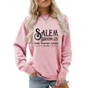Sudadera de Otoño para Mujer Salim Estampado de Escoba Pullover Holgada Cuello Redondo Manga Larga Sudadera Casual 10