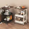 Carrinho Pequeno Móvel Prateleira de Armazenamento Mesa de Cabeceira Mesa Lateral para Sofá da Sala de Estar Mesa de Centro Prateleira de Armazenamento para Lanches
