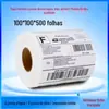 Três-prova de papel térmico 100X150E correio tesouro superfície expressa papel de impressão único adesivo etiqueta de papel etiqueta térmica