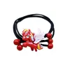 Año del Caballo Rojo Año Zodiacal Lazo para el Cabello Diadema Cuerda para el Cabello de Año Nuevo Adorno para la Cabeza Niñas y Niños Banda de Goma Bola Adorno para la Cabeza