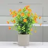 Amazon Planta Verde Simulada Pequeno Vaso de Eucalipto Margarida Decoração de Casa Planta Verde Bonsai Flores Artificiais Enfeites