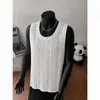 2026 Verano Nuevo Estilo Hombres Estilo Old Money Camiseta sin Mangas de Malla Hueca Chaleco sin Mangas para Hombre Juvenil