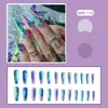 24 Peças Unhas Postiças Flor Gradiente Fofas Frescas Versáteis Venda de Banca Unhas Destacáveis Usáveis Peças de Unha Atacado Loja de 2 Yuan