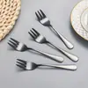 Venta al por mayor de fábrica serie 10 acero inoxidable punta de postre tenedor de fruta hogar restaurante transfronterizo Amazon con ventas calientes