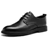 Zapatos de Cuero Formales de Negocios de Suela Blanda Estilo Británico para Hombre, Nuevos Estilos de Primavera y Otoño, Zapatos Derby Casuales para Hombre, Zapatos para Novio de Boda