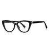 Gafas Anti-Luz Azul 2276 Original Bling Glitter Marco Óptico Tr90 Tendencia Europea y Americana Diosa Espejo Liso