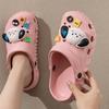 Zapatos de Cueva de Suela Gruesa para Mujer Verano para Exterior 2025 Nuevas Sandalias de Playa Antideslizantes Tacón Aumentado Pantuflas de Eva