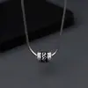 Nuevo Collar de Mantra de Seis Palabras para Hombres y Mujeres, Estilo Tendencia Nacional, Diseño Retro, Cadena de Hueso de Serpiente de Resina con Colgante de Cuenta Giratoria