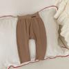 Primavera y Verano Nuevo Bebé Casa Pantalones de Cintura Alta Delgados para el Vientre Pantalones Ajustados Cálidos para Bebé Algodón Fresco de Fibra de Bambú
