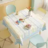 Mantel de Dibujos Animados, No Lavable, Impermeable, Resistente al Aceite, Resistente al Calor, Mantel de Mesa de Comedor, Estilo Lujo Ligero, Mantel de Mesa de Comedor con Ambiente Estilo Ins