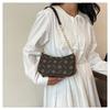 Bolsa pequena de flor velha feminina 2024 nova bolsa de axila estampada xadrez vintage bolsa de axila estilo all-match casual pequena bolsa quadrada