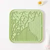 Tapete de lamer color macarrón, comedero lento, tazón para perros, juguete de silicona para mascotas gatito cachorro plato de comida, plato para lamer