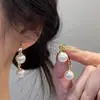 Pendientes de Perla Retro Franceses Lujo Ligero Moda Gama Alta Elegantes Elegantes Tachuelas Exquisitos Nicho Versátiles Pendientes Sencillos para Mujer