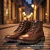 Zapatos de cuero transfronterizos para hombre, estilo británico transpirable, talla grande, de negocios, punta ancha, tendencia, botines bajos, suela gruesa, zapatos de cuero casuales para hombre