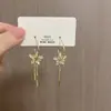 Pendientes de Borla con Forma de Flor y Piedra Ojo de Gato Tachonados con Diamantes, Estilo Francés, Modernos y Delicados, Pendientes de Estilo Influencer, Moda de Lujo Ligero