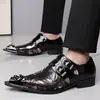 Sapatos Casuais Masculinos de Couro Slip-On Tendência Estilo Britânico com Biqueira de Aço Populares da Amazon para Compras Internacionais 25927