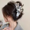 Nuevo clip de tiburón 2026 para otoño e invierno, pinza para el cabello de gran tamaño de alta gama para mujeres con cabello abundante, con diseño de lazo