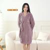 Toalla de baño para mujer, bata de baño de forro polar coral, portátil, para adultos, para el hogar, de secado rápido, absorbente, para otoño e invierno, venta al por mayor