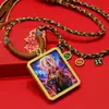 Nuevo Collar Gawu con Colgante de Caja, Amuletos de las Ocho Deidades Guardianas del Zodiaco, Pintado a Mano con Incrustaciones de Oro, Estilo Xizang, Dirección de los Cinco Elementos, Venta al por Mayor