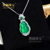 Colgante de Ágata Natural con Incrustaciones de Calcedonia en Plata S925 Estilo Chino Calabaza Verde Imperial Adorno Versátil de Jade Espuma de Agua de Alta Gama