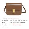 2021 Bolso Vintage de Tofu Caja con Cierre Bolso Cuadrado Pequeño Piel de Vaca Hombro Cruzado Cuero Genuino Bolso de Mujer Estilo Vintage