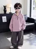 2177 Conjunto de Sudadera para Niños Bebé Otoño Casual Ropa Deportiva Niños Holgado Primavera y Otoño Conjunto de Dos Piezas 2026 Modelo Nuevo