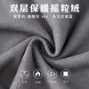 Nuevo Delantal de Terciopelo Engrosado de Manga Larga Anti-Manchas y Resistente a Manchas Ropa de Abrigo Otoño e Invierno para Ropa de Trabajo Cocina Hogar Hombres y Mujeres con Estampado