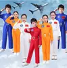Traje de Aviação Infantil Uniforme de Piloto Traje Espacial Masculino e Feminino Comissário de Bordo Jogos de Astronauta Espacial Traje de Desempenho