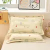 Fundas de almohada de algodón para uso doméstico, almohadas individuales y dobles, protección para el cuello, núcleo de almohada para ayudar a dormir, par de fundas de almohada, cubiertas para núcleo de almohada
