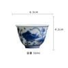 Xícara de Chá de Porcelana Azul e Branca Estilo Antigo para Uso Doméstico, Xícara Mestra de Cerâmica, Conjunto Único de Chá Kung Fu, Estilo Retrô
