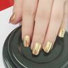 Uñas Postizas para Niños con Superficie de Espejo Galvanizado, Puntas de Uñas Monocolor, Uñas Postizas Adhesivas, Color con Brillo, Puntas de Uñas Lisas de Cabeza Redonda