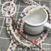G628 Estilo Coreano Cinta Tejida Pequeña Fragante Flor Pequeña Hilo Elástico Borde Crudo Barba DIY Accesorios para Ropa Encaje