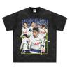 Camiseta de manga corta estampada de fútbol americano retro Hueng-Min Son Sudadera con capucha de cuello redondo pesado que combina con todo