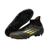 Nuevos zapatos de fútbol F50 sin costuras de punto volador transfronterizos para hombre, de caña alta para mujer estudiante, con tacos largos para césped, competición, entrenamiento, zapatos deportivos