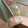 Zapatos Mary Jane estilo ballet en bloques de color de piel para mujer, zapatillas de entrenamiento alemanas con velcro calado, zapatos casuales funcionales