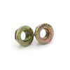 Tuerca de Brida de Color Zinc, Tuerca Hexagonal de Brida, Tuerca Dentada, Tapa de Tornillo de Bloqueo Antideslizante con Almohadilla M3-Mm12