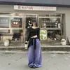 Calça de moletom feminina estilo retrô americano, novo modelo da primavera de 2026, caimento solto, modeladora, calça de moletom casual com efeito de caimento, calça cargo de perna larga, moderna