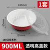 Caixas Descartáveis para Levar Wanhui, Tigelas Espessas para Hot Pot Picante, Tigelas Vermelhas e Brancas para Macarrão, Tigelas de Plástico Corrugado