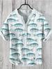 Camisa Polo Masculina de Verão Fina com Decote em V, Camisa Estilo Nacional Plus-Size com Estampa 3D, Direto da Fábrica