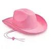 Sombrero de Vaquero con Borde Rosa, Sombrero de Vaquero Blanco con Borde Listo de Fábrica, Sombrero de Vaquero Negro con Borde Marrón Dick